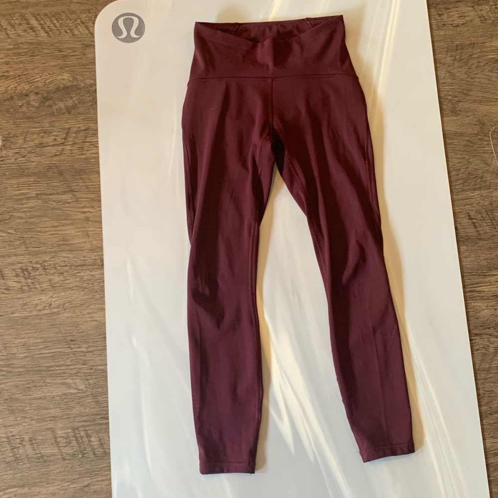 Lululemon Athletica Train Times Deep Rouge Leggings - Picture 3 of 5